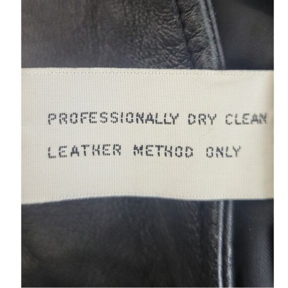 Preston & York Coat Womens Medium Genuine Lamb Skin Coat Black EMO Goth Witchy - Picture 7 of 8